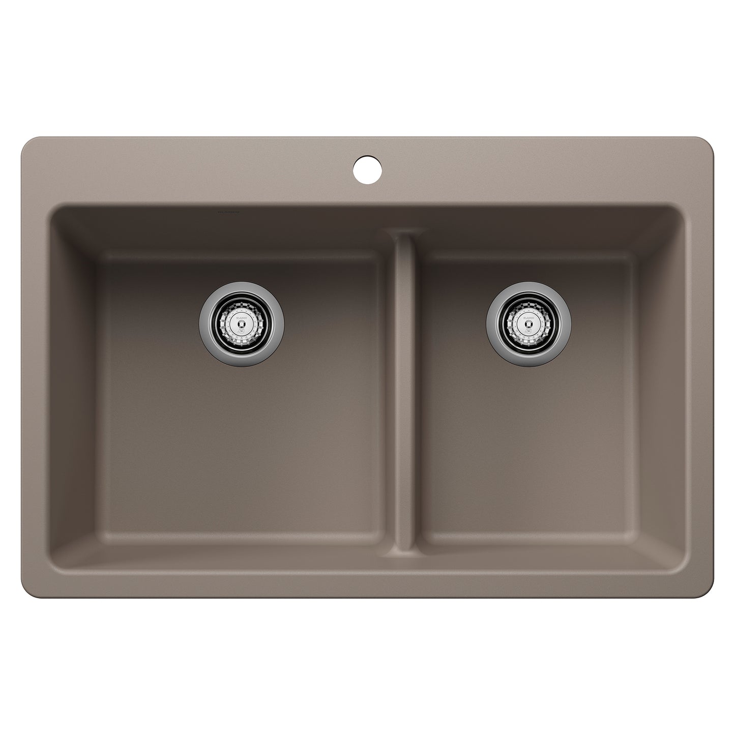 Liven Silgranit 33" 60/40 Double Bowl Dual Mount Kitchen Sink with Low Divide - Anthracite - 443211