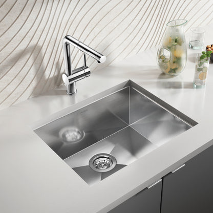 Quatrus R0 22" Single Bowl Undermount Stainless Steel Kitchen Sink - 443050