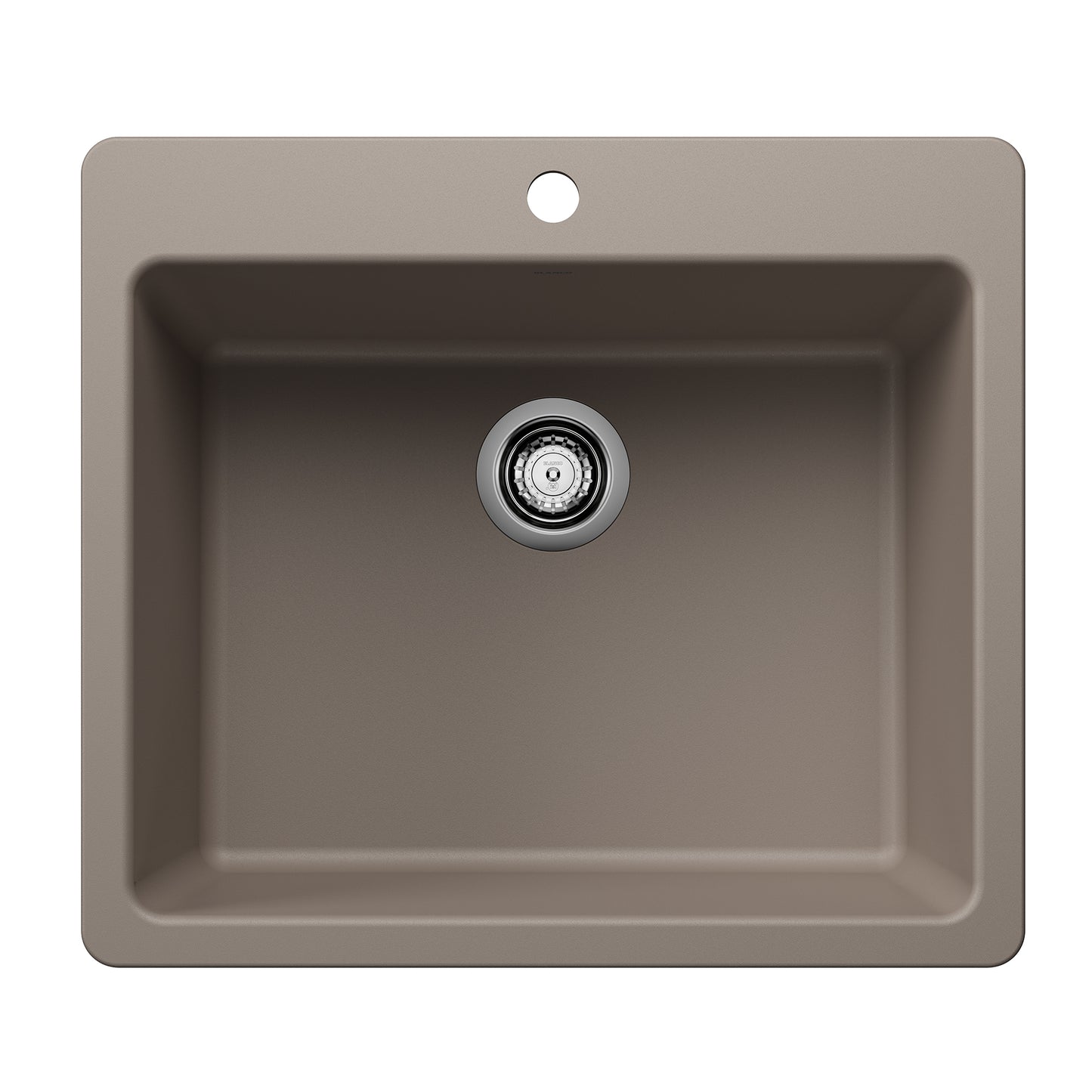 Liven Silgranit 25" Single Bowl Dual Mount Kitchen Sink - Anthracite - 443219