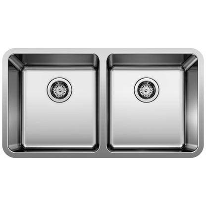 Formera 33" 50/50 Double Bowl Undermount Stainless Steel Kitchen Sink - 442768