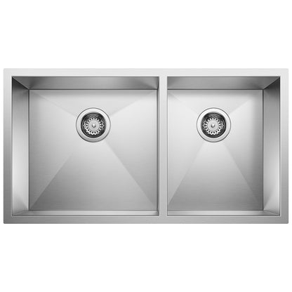 Precision R0 33" 60/40 Double Bowl Undermount Stainless Steel Kitchen Sink - 515821