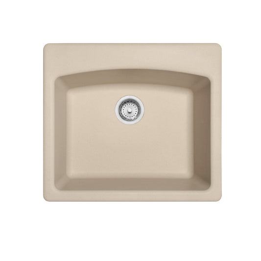 Franke Ellipse 25.0-in. x 22.0-in. Granite Dual Mount Single Bowl Kitchen Sink - ES25229-1