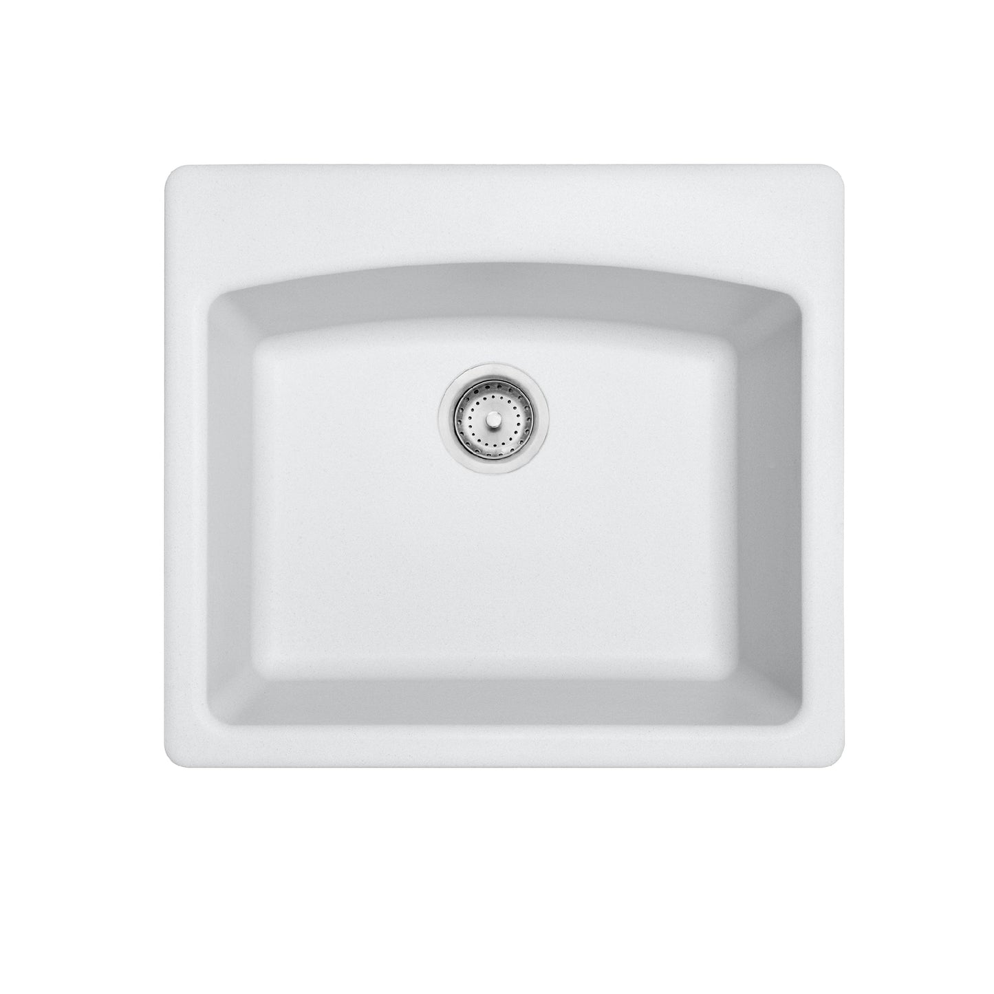 Franke Ellipse 25.0-in. x 22.0-in. Granite Dual Mount Single Bowl Kitchen Sink - ES25229-1
