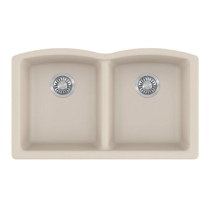 Franke Ellipse 33.0-in. x 19.7-in. Granite Undermount Double Bowl Kitchen Sink - ELG120