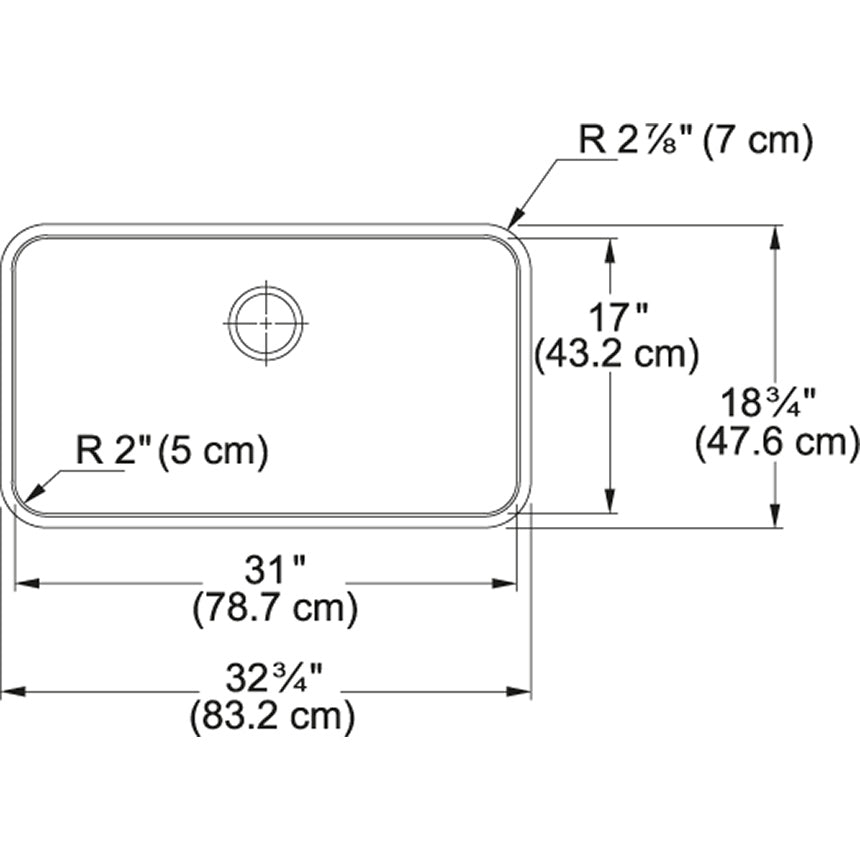 Franke Grande 32.75 x 18.7 Stainless Steel Undermount Single Bowl Sink - GDX11031