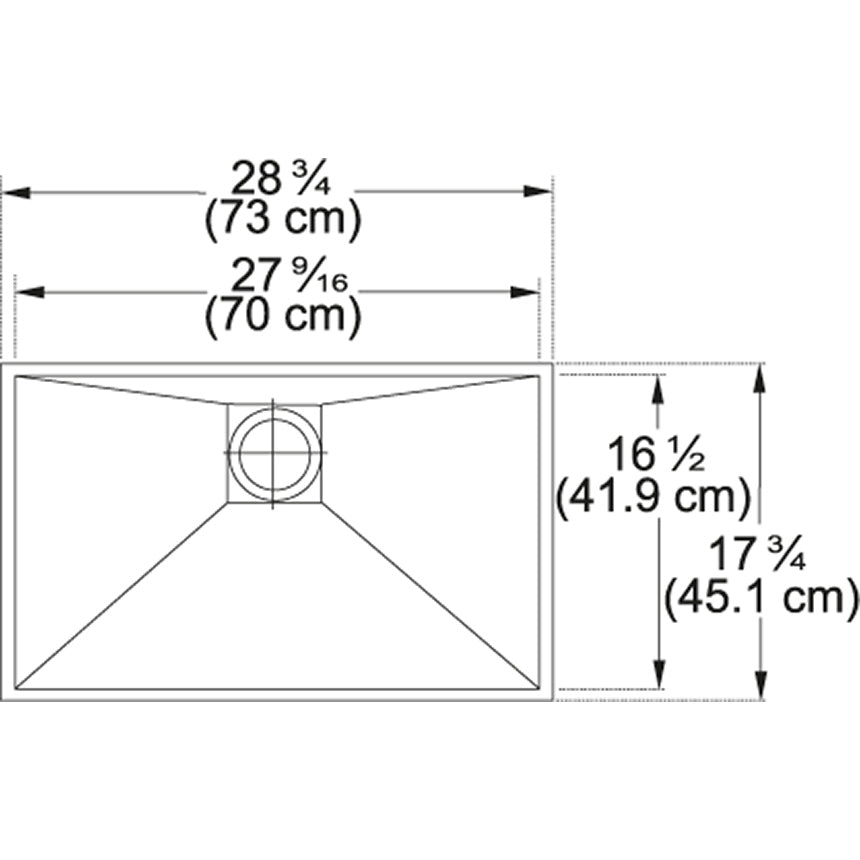 Franke Peak 29-in. x 18-in. 16 Gauge Stainless Steel Undermount Single Bowl Kitchen Sink - PKX11028