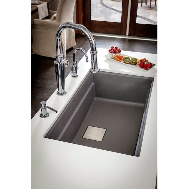 Franke Peak 32.0-in. x 18.8-in. Granite Undermount Single Bowl Kitchen Sink - PKG11031