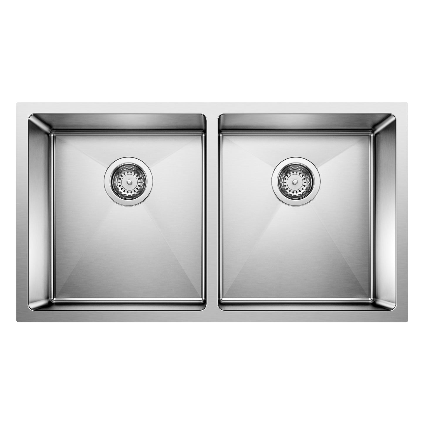 Quatrus R15 32" 50/50 Double Bowl Undermount Stainless Steel Kitchen Sink - 443149