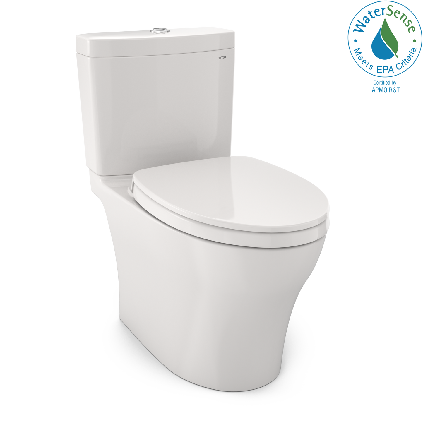 TOTO Aquia IV WASHLET+ Two-Piece Elongated Dual Flush 1.28 and 0.9 GPF Toilet with CEFIONTECT - MS446124CEM