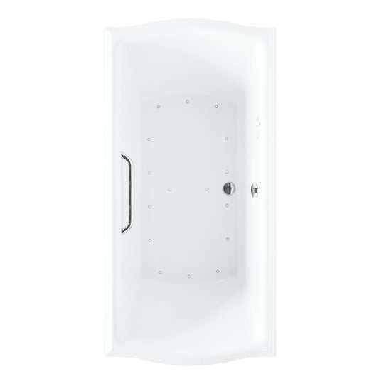 TOTO CLAYTON® Air Bath Acrylic Bathtub with Grab Bar 60" X 32" X 24-3/4" (R Blower) - ABR781S#01YCP