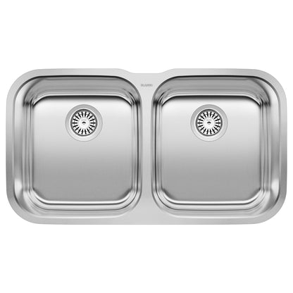 Stellar 33" 50/50 Double Bowl Undermount Stainless Steel Kitchen Sink - 441020