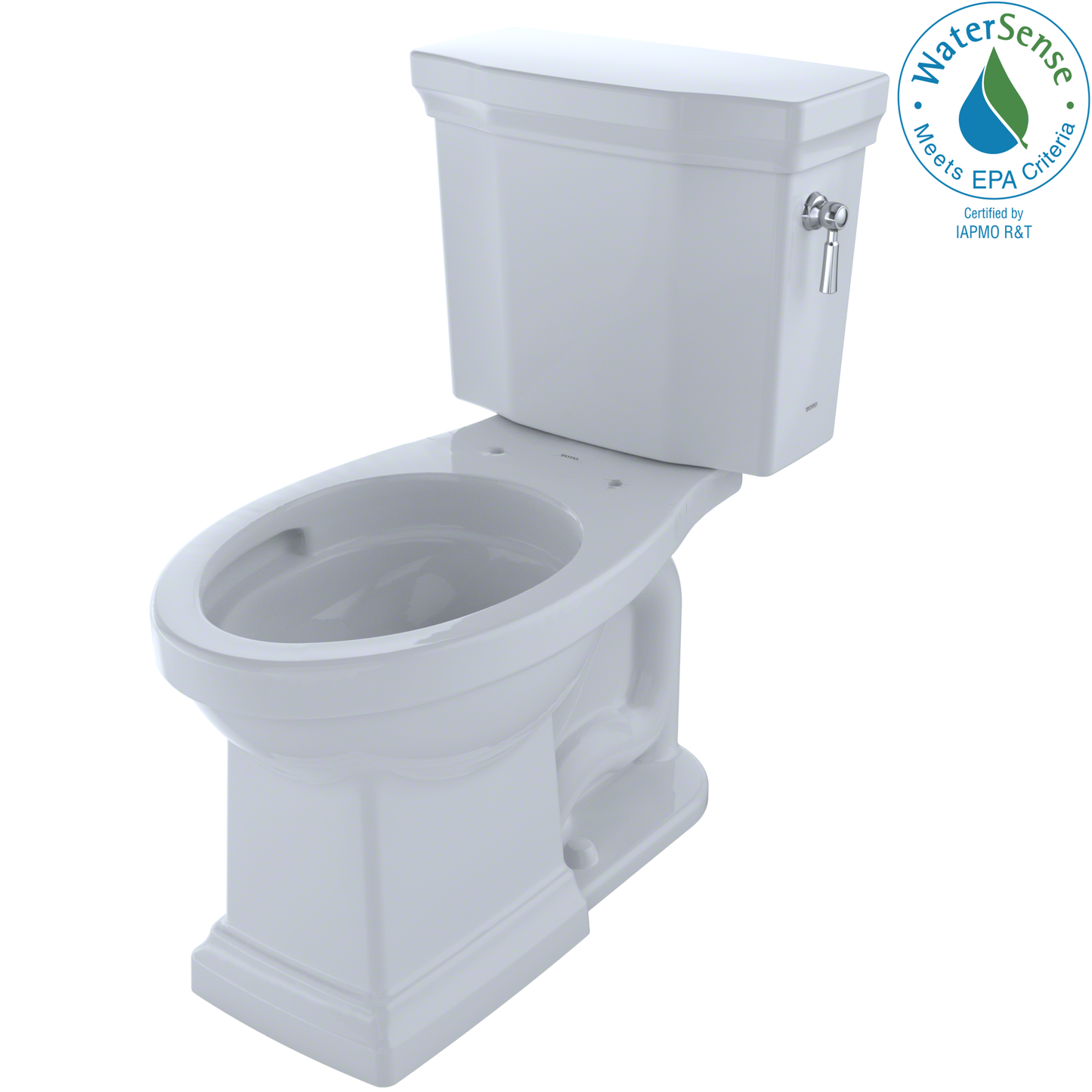 TOTO® Promenade® II 1G® Two-Piece Elongated 1.0 GPF Universal Height Toilet with CEFIONTECT and Right-Hand Trip Lever, Cotton White - CST404CUFRG#01