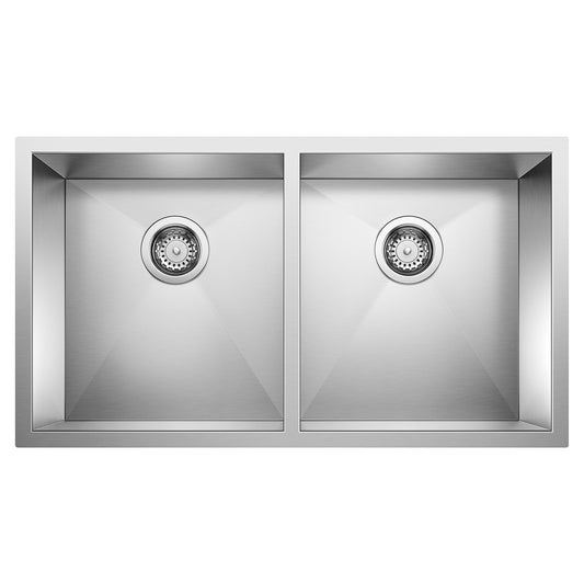 Precision R0 28" 50/50 Double Bowl Undermount Stainless Steel Kitchen Sink - 516211