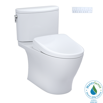 TOTO® WASHLET®+ Nexus® Two-Piece Elongated 1.28 GPF Toilet with S7A Contemporary Bidet Seat, Cotton White - MW4424736CEFG#01