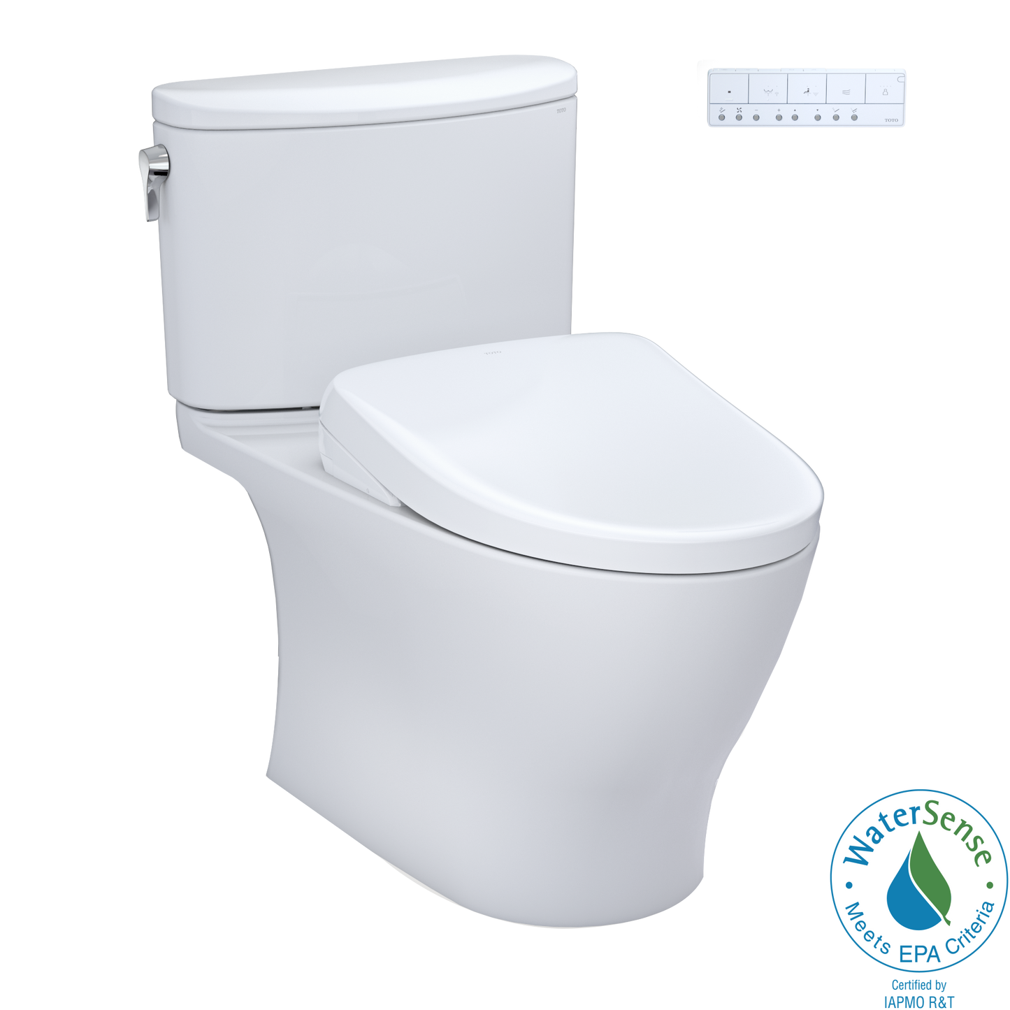 TOTO® WASHLET®+ Nexus® 1G® Two-Piece Elongated 1.0 GPF Toilet with S7 Contemporary Bidet Seat, Cotton White - MW4424726CUFG#01