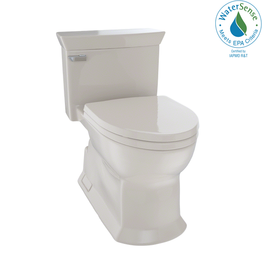 TOTO® Eco Soirée® One Piece Elongated 1.28 GPF Universal Height Skirted Toilet with CEFIONTECT - MS964214CEFG