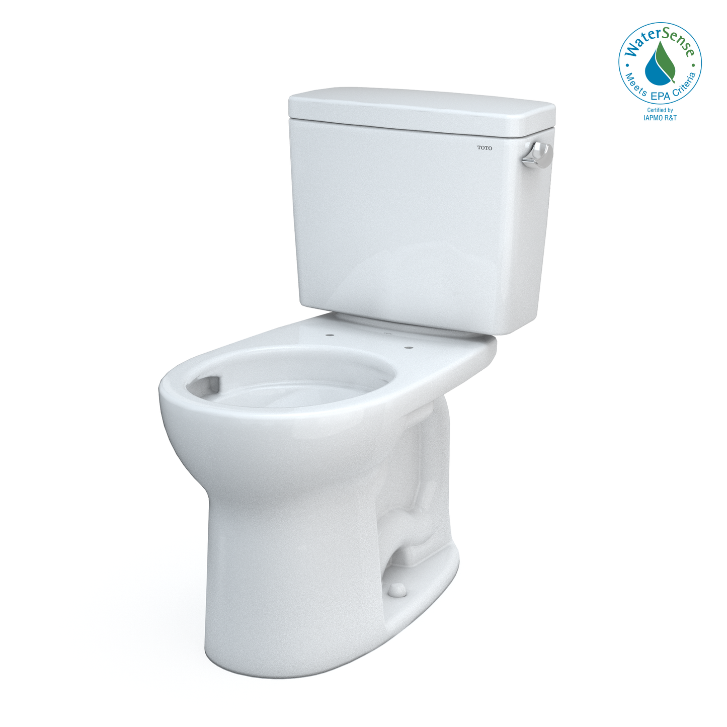 TOTO® Drake® Two-Piece Round 1.28 GPF Universal Height TORNADO FLUSH® Toilet with CEFIONTECT®, Cotton White - CST775CEFRG#01