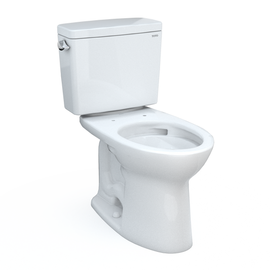 TOTO® Drake® Two-Piece Elongated 1.6 GPF Universal Height TORNADO FLUSH® Toilet with CEFIONTECT and 10 Inch Rough-In, Cotton White - CST776CSFG.10#01