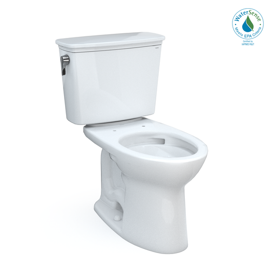 TOTO® Drake® Transitional Two-Piece Elongated 1.28 GPF Universal Height TORNADO FLUSH® Toilet with 10 Inch Rough-In and CEFIONTECT®, Cotton White - CST786CEFG.10#01