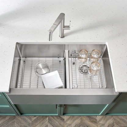 Stainless Steel Sink Grid for Quatrus 60/40 Sink - Large Bowl - 237463