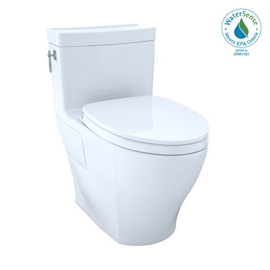 TOTO Aimes WASHLET+ One-Piece Elongated 1.28 GPF Universal Height Skirted Toilet with CEFIONTECT - MS626124CEFG