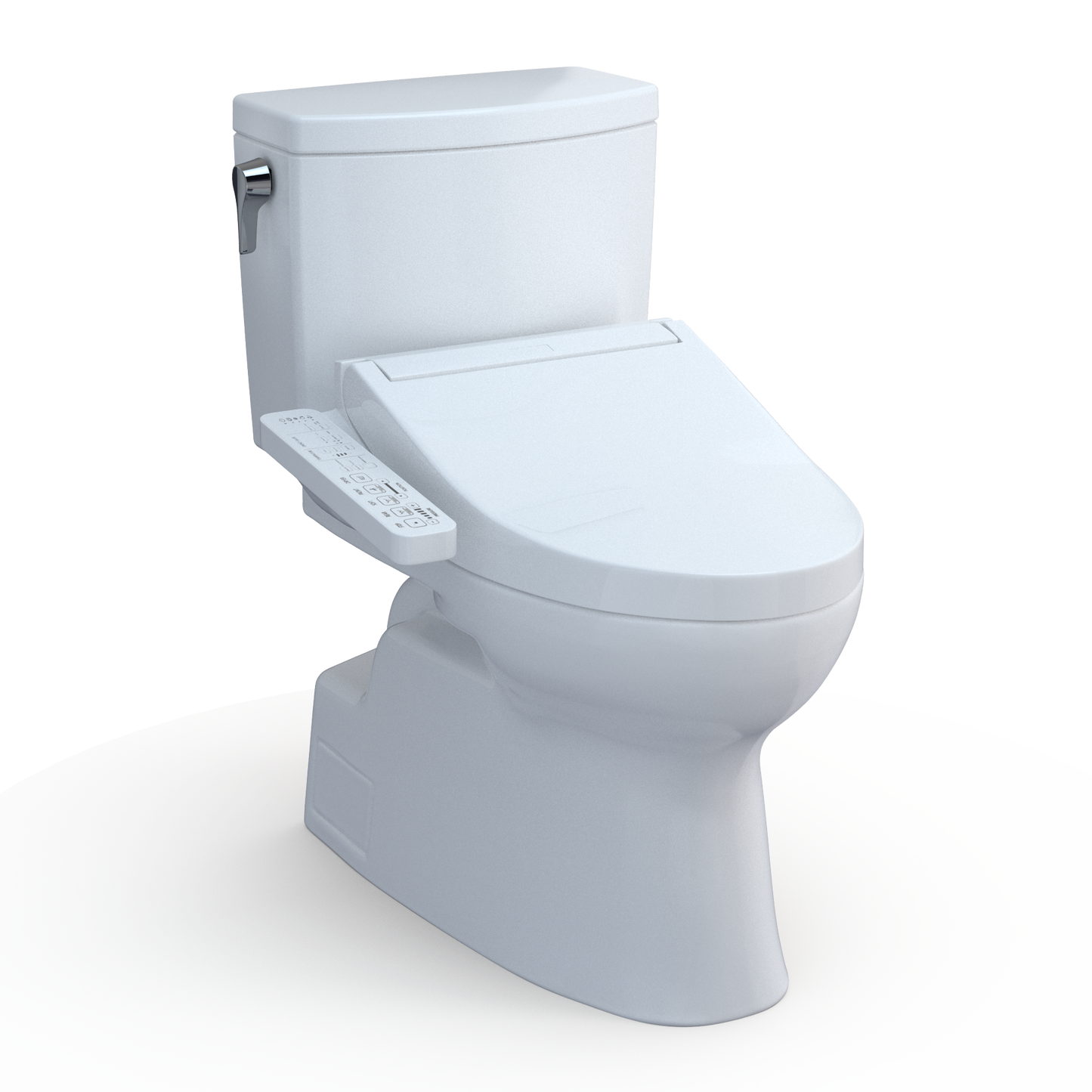 TOTO® WASHLET+® Vespin® II 1G® Two-Piece Elongated 1.0 GPF Toilet and WASHLET+® C2 Bidet Seat, Cotton White - MW4743074CUFG#01