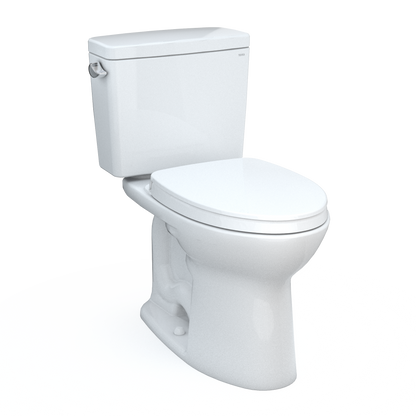 TOTO® Drake® Two-Piece Elongated 1.6 GPF TORNADO FLUSH® Toilet with CEFIONTECT® and SoftClose® Seat, WASHLET®+ Ready, Cotton White - MS776124CSG#01