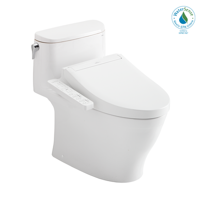 TOTO® WASHLET®+ Nexus® One-Piece Elongated 1.28 GPF Toilet and WASHLET C2 Bidet Seat, Cotton White - MW6423074CEFG#01