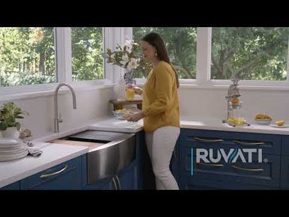 Ruvati 27 inch Stainless Steel Workstation Undermount Kitchen Sink Single Bowl - RVH6527