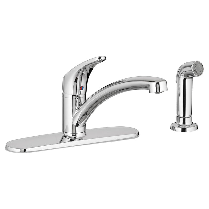 American Standard Colony® PRO Single-Handle Kitchen Faucet 1.5 gpm/5.7 L/min With Side Spray - 7074040 Kitchen Faucet American Standard Polished Chrome  