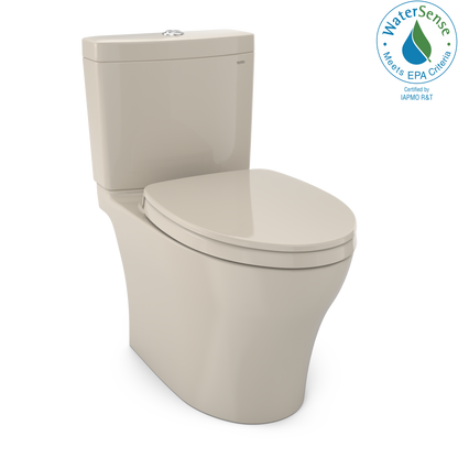 TOTO Aquia IV WASHLET+ Two-Piece Elongated Dual Flush 1.28 and 0.9 GPF Toilet with CEFIONTECT - MS446124CEM