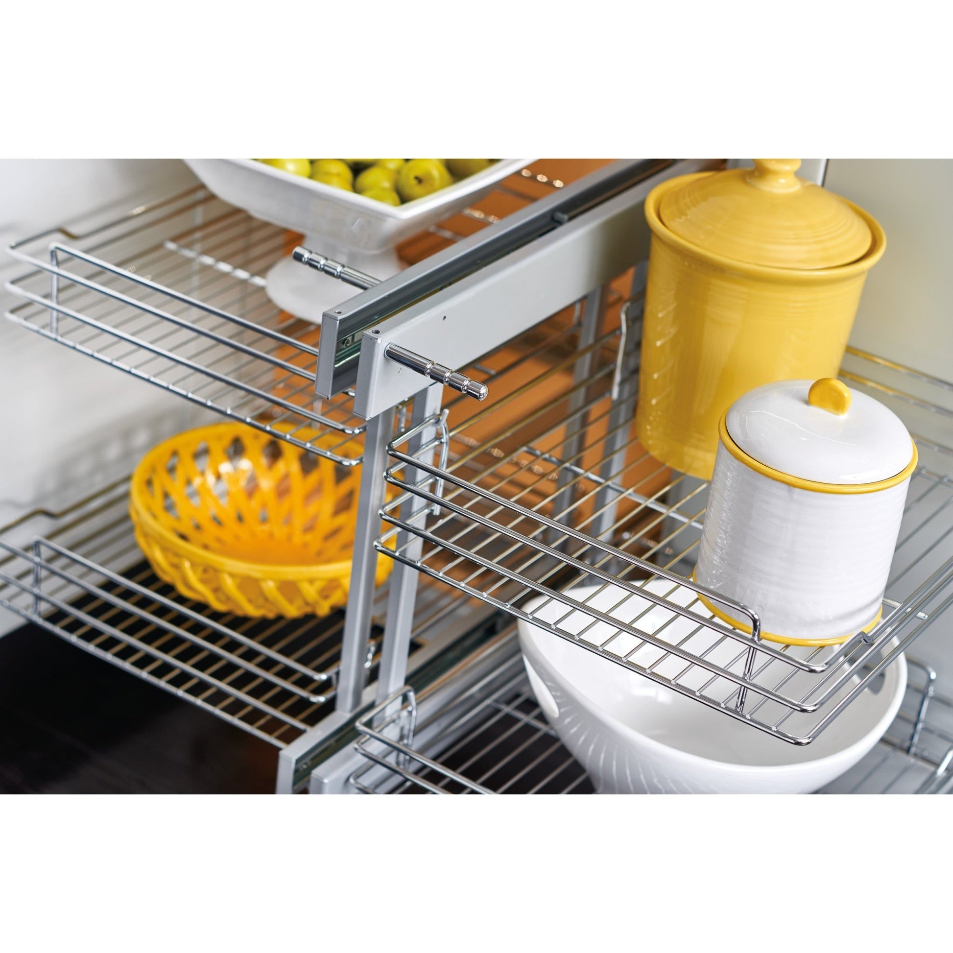 Rev-A-Shelf - Steel 2-Tier Pull Out Organizer for Blind Corner Cabinets - 5PSP-18-CR