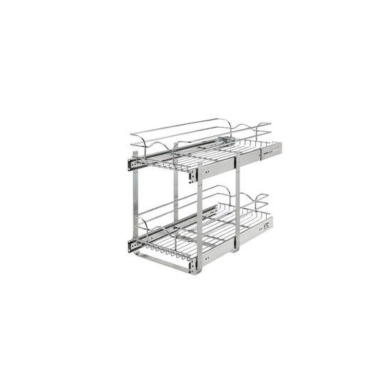 Rev-A-Shelf - Two-Tier Bottom Mount Pull Out Steel Wire Organizer - 5WB2-1222CR-1