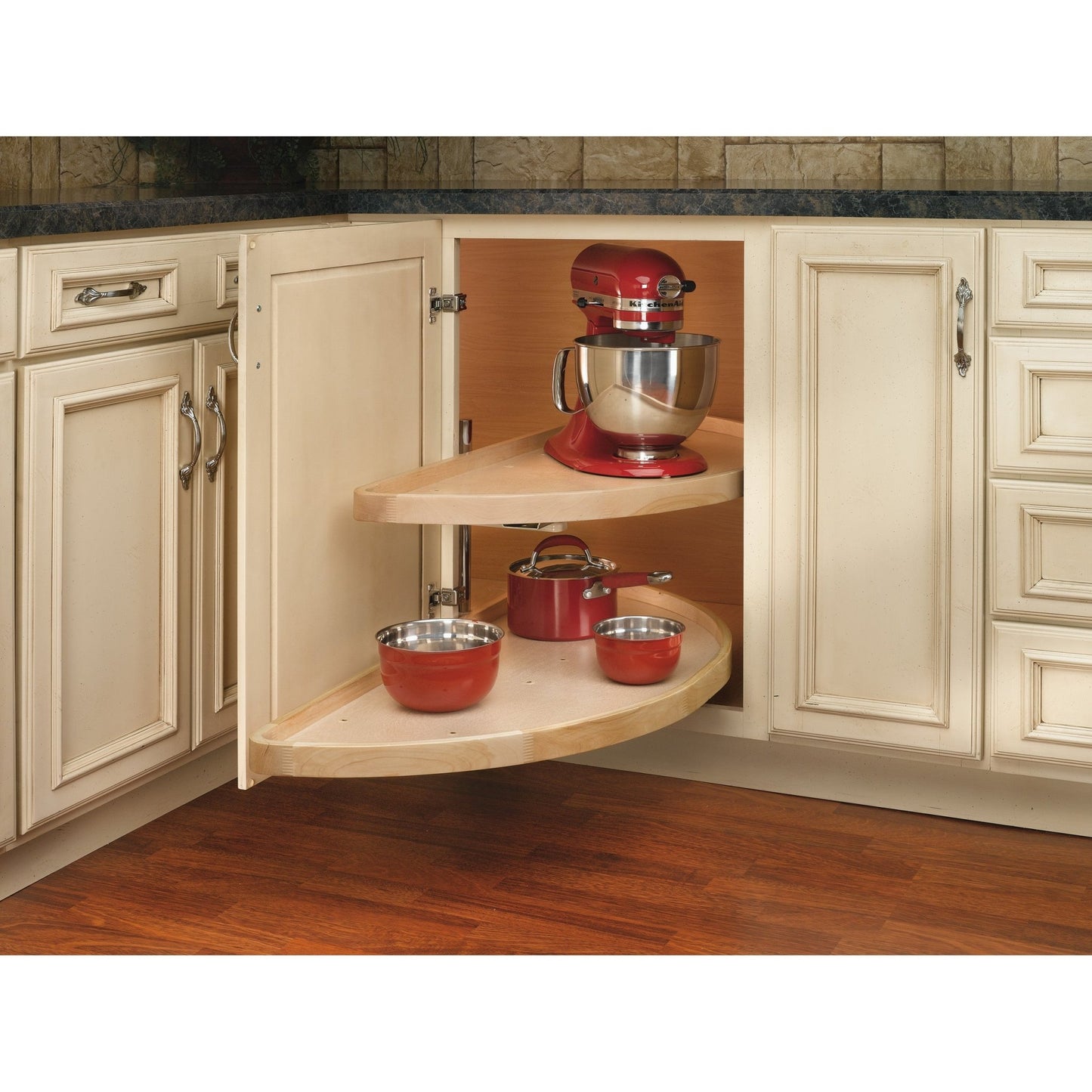 Rev-A-Shelf - Wood 2-Shelf Blind Corner Pull Out Organizers - 4WLS882-32-570