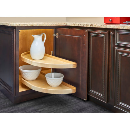 Rev-A-Shelf - Wood 2-Shelf Blind Corner Pull Out Organizers - 4WLS882-32-570