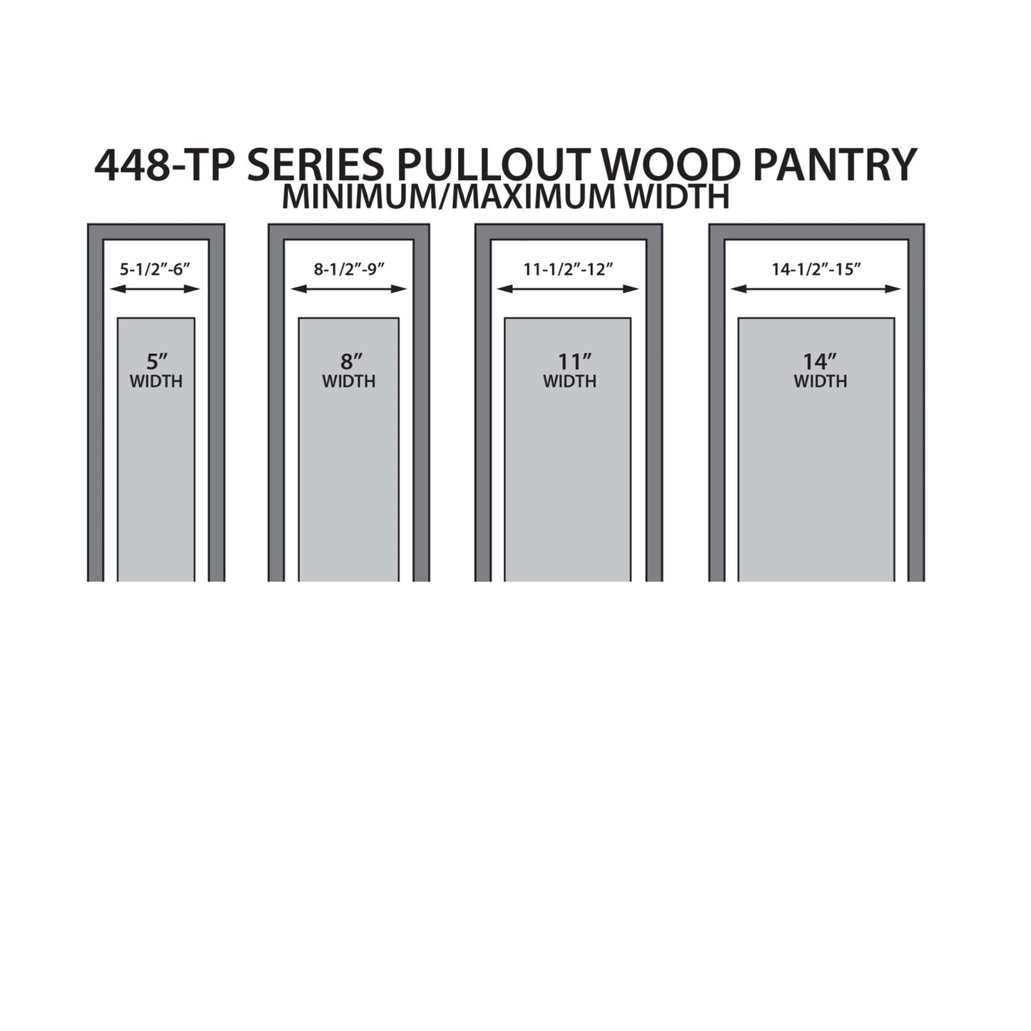 Rev-A-Shelf - Wood Tall Cabinet Pull Out Pantry Organizer w/Soft Close - 448-TP43-11-1