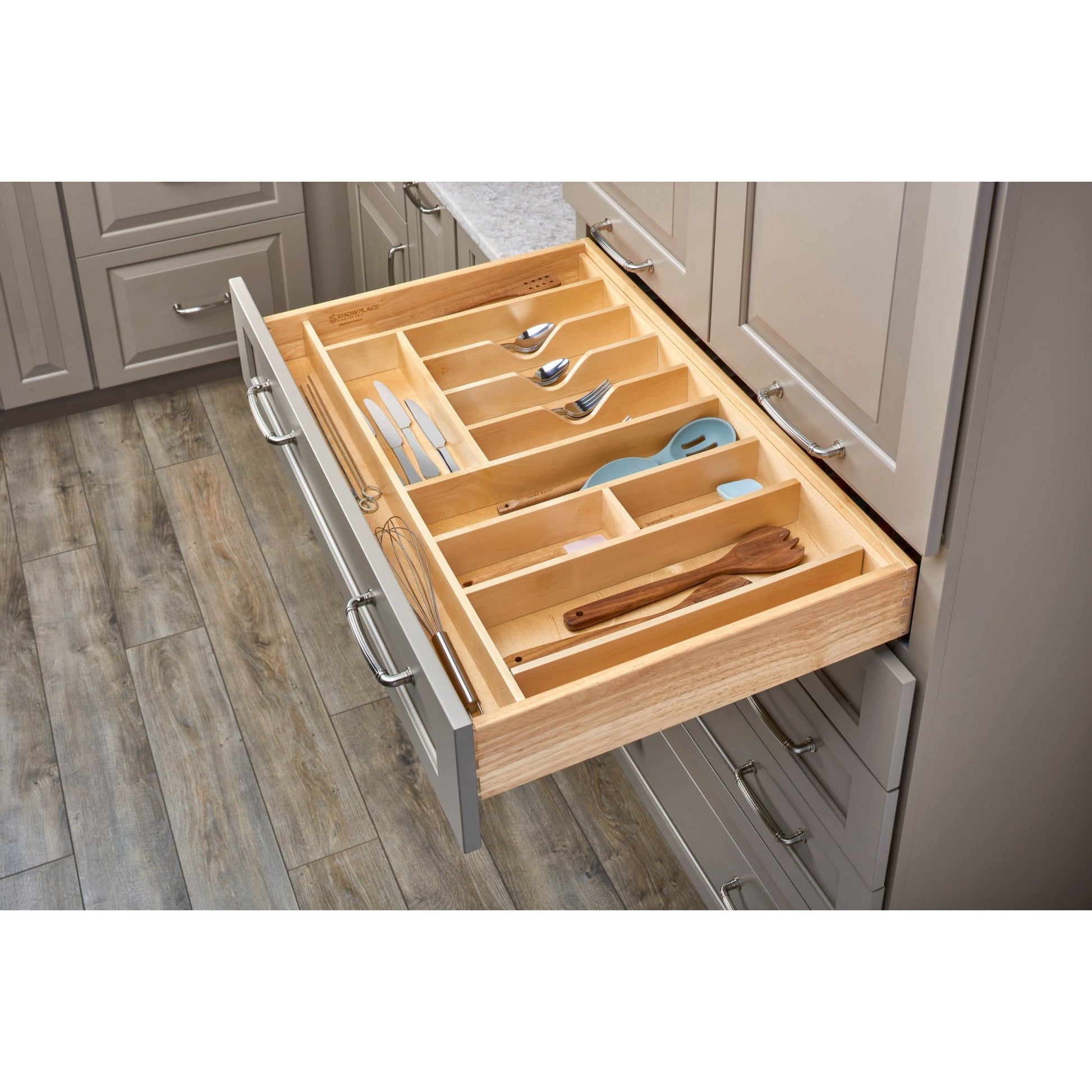 Rev-A-Shelf - Wood Trim to Fit Utility/Cutlery Drawer Insert Organizer - 4WUTCT-36-1