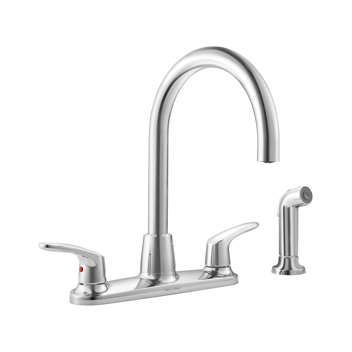 American Standard Colony® PRO 2-Handle Kitchen Faucet 1.5 gpm/5.7 L/min With Side Spray - 7074551 Kitchen Faucet American Standard Polished Chrome  