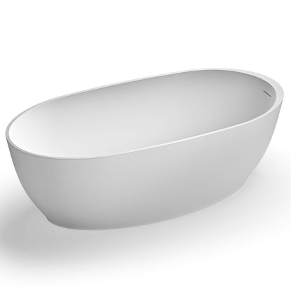 Ruvati Canali epiStone Solid Surface Oval Freestanding Bathtub - Product Photo