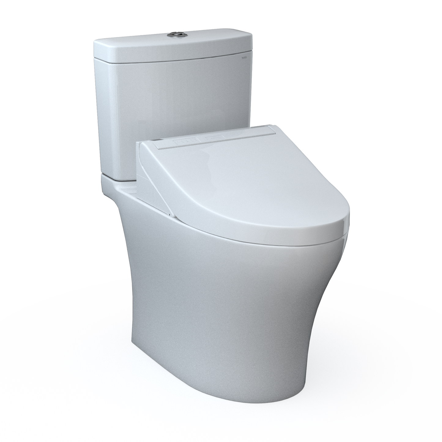 TOTO®WASHLET+®  Aquia IV Two-Piece Elongated Dual Flush 1.28 and 0.9 GPF Toilet and WASHLET C5 Bidet Seat, Cotton White - MW4463084CEMGN#01