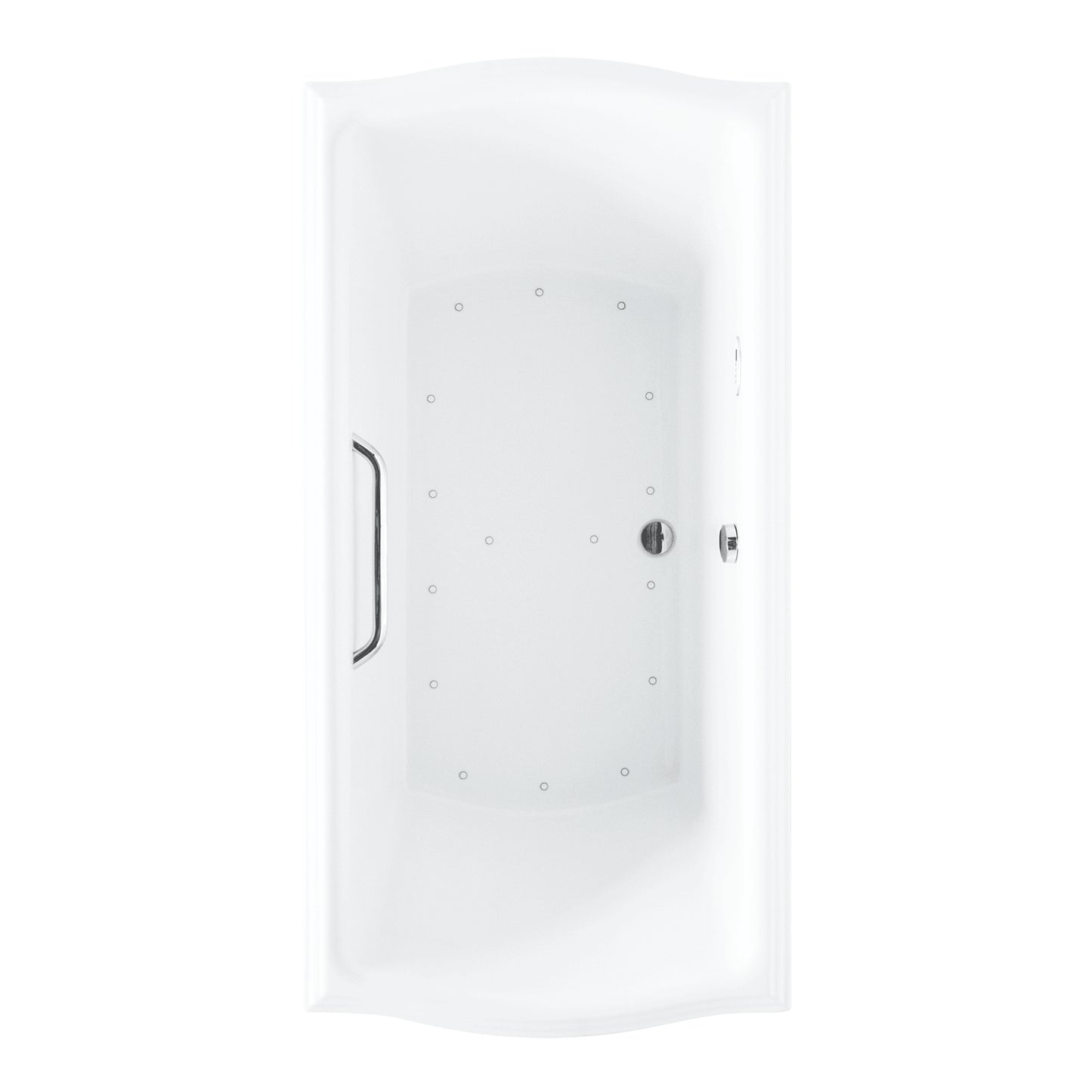 TOTO CLAYTON® Air Bath Acrylic Bathtub with Grab Bar 66" X 36" X 24-3/4" (R Blower) - ABR789S#01YCP