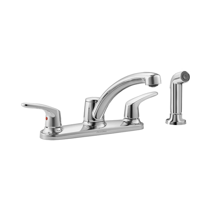 American Standard Colony® PRO 2-Handle Kitchen Faucet 1.5 gpm/5.7 L/min With Side Spray - 7074501 Kitchen Faucet American Standard Polished Chrome  