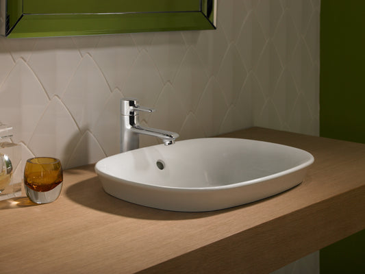 TOTO® Maris™ Oval Semi-Recessed Vessel Bathroom Sink with CEFIONTECT - LT480G