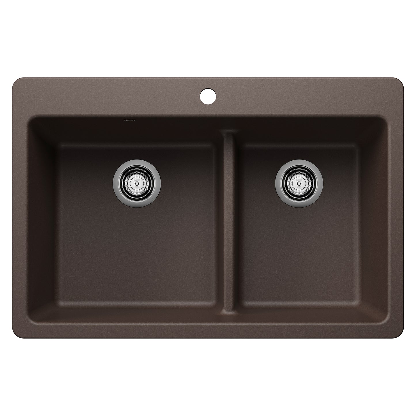 Liven Silgranit 33" 60/40 Double Bowl Dual Mount Kitchen Sink with Low Divide - Anthracite - 443211