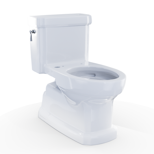 TOTO® Eco Guinevere® WASHLET+ Ready Elongated 1.28 GPF Universal Height Skirted Toilet with CEFIONTECT®, Cotton White - CST974CEFGAT40#01