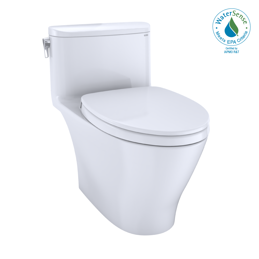 TOTO® Nexus® 1G® One-Piece Elongated 1.0 GPF Universal Height Toilet with CEFIONTECT® and SS124 SoftClose Seat, WASHLET®+ Ready - MS642124CUFG