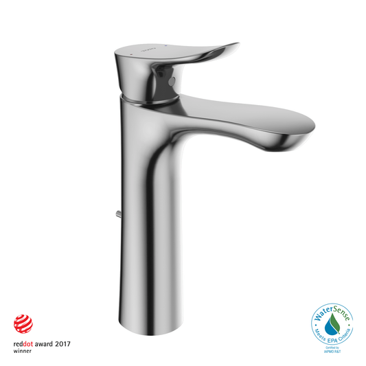 TOTO® GO 1.2 GPM Single Handle Semi-Vessel Bathroom Sink Faucet with COMFORT GLIDE™ Technology - TLG01304U