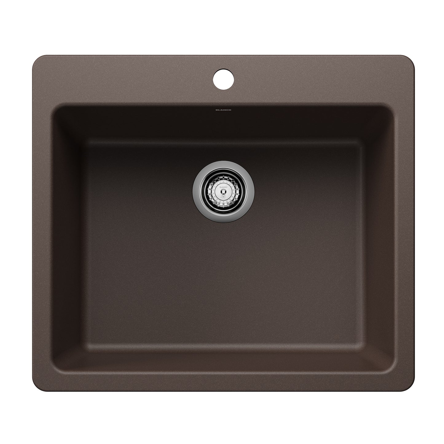 Liven Silgranit 25" Single Bowl Dual Mount Kitchen Sink - Anthracite - 443219