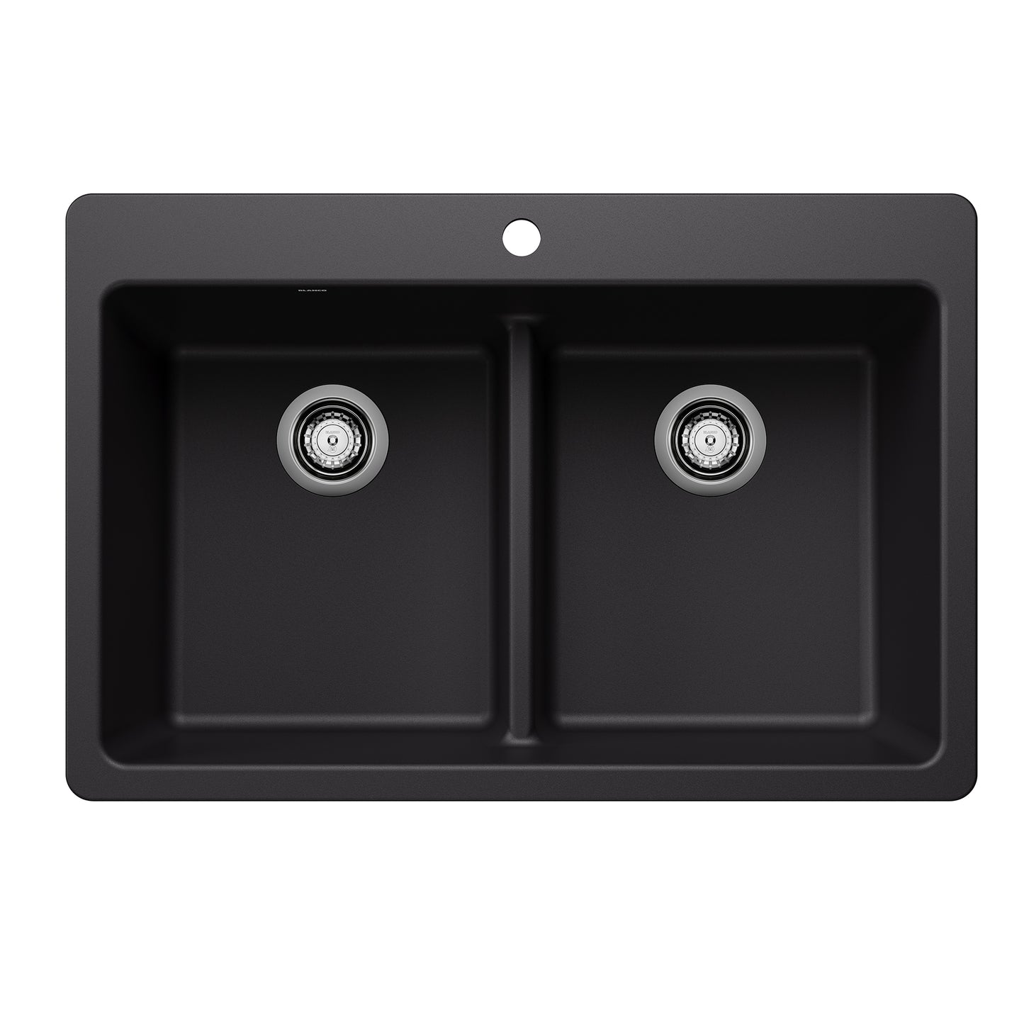 Liven Silgranit 33" 50/50 Double Bowl Dual Mount Kitchen Sink with Low Divide - Anthracite - 443203