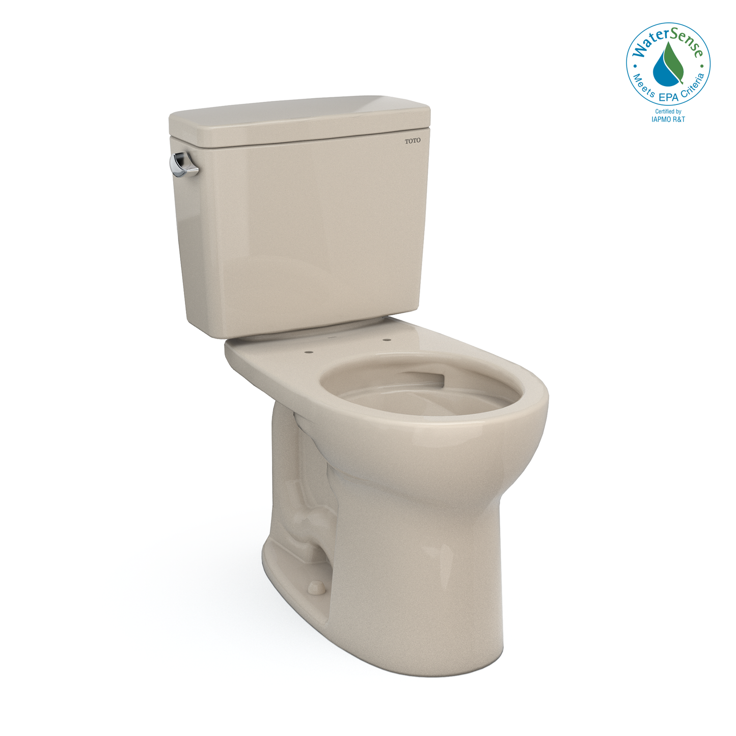 TOTO® Drake® Two-Piece Round 1.28 GPF Universal Height TORNADO FLUSH® Toilet with CEFIONTECT® - CST775CEFG